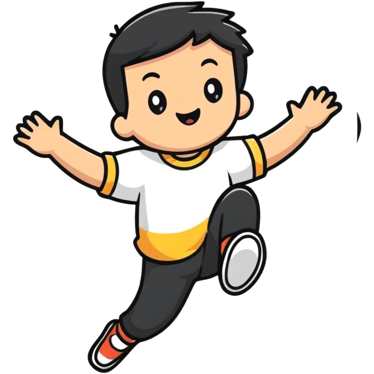 playful kid jumping emoji