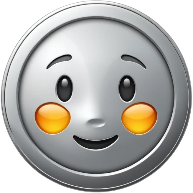 Coin , silver. emoji