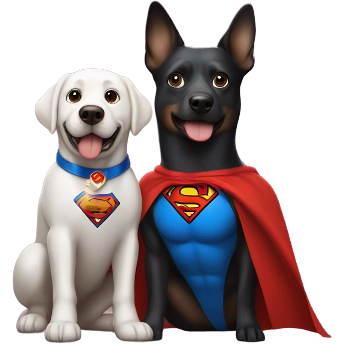 Dog and superman emoji