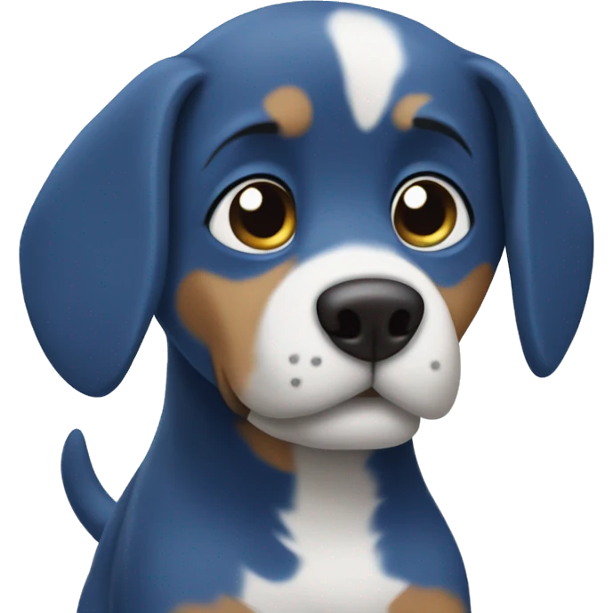 blue and cute dog. It has to be similar than Bluey emoji