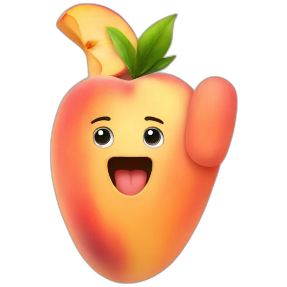 finger inside peach emoji
