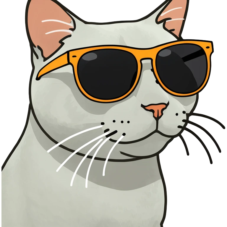Cat with sunglasses emoji