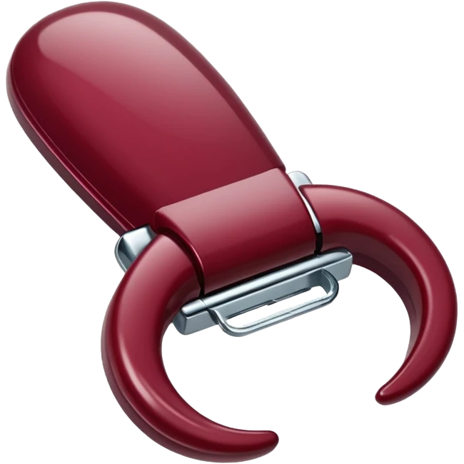 burgundy claw clip emoji