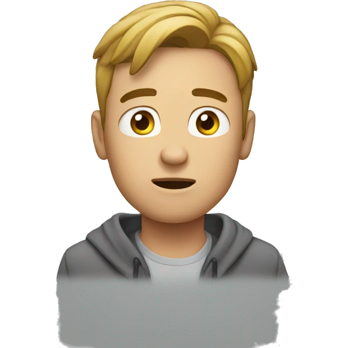 confused realistic male emoji