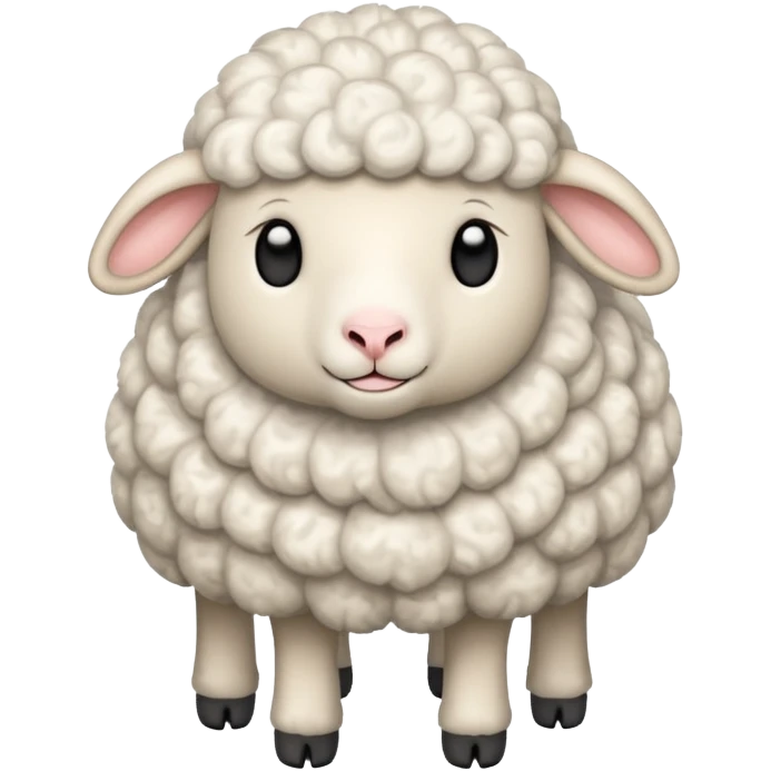 High resolution of A  full body sheep emoji