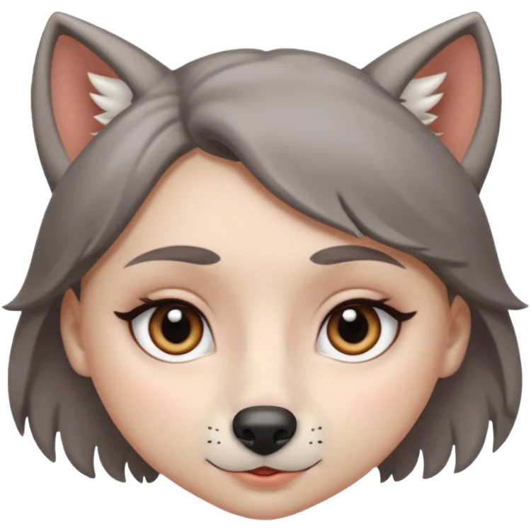 White Girl with wolf cut a little big nose not too big and very beautiful eyes a littlie big eyes and middle thick eye brows not too thick and she is bery beautiful  emoji