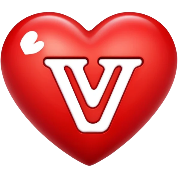 Heart with the letter Y inside  emoji