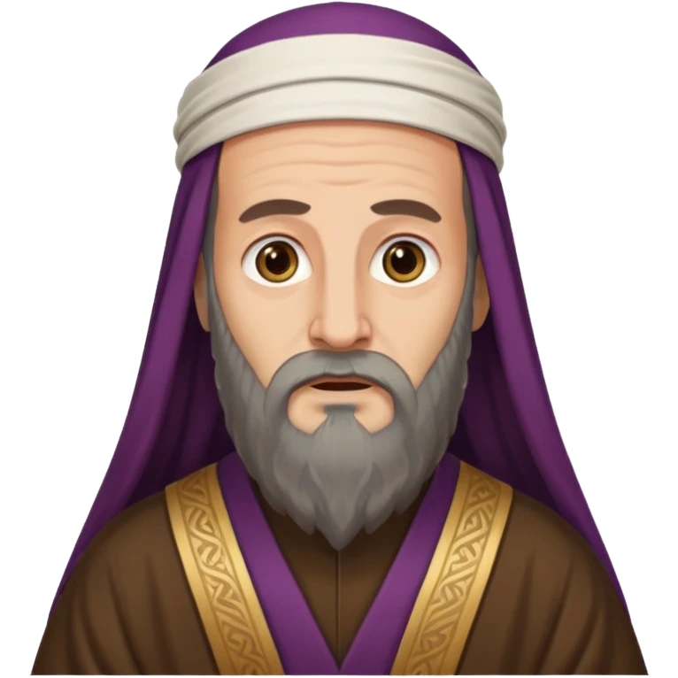 Pharisee, ancient Jewish religious leader, traditional robes, beard, head covering, serious expression emoji