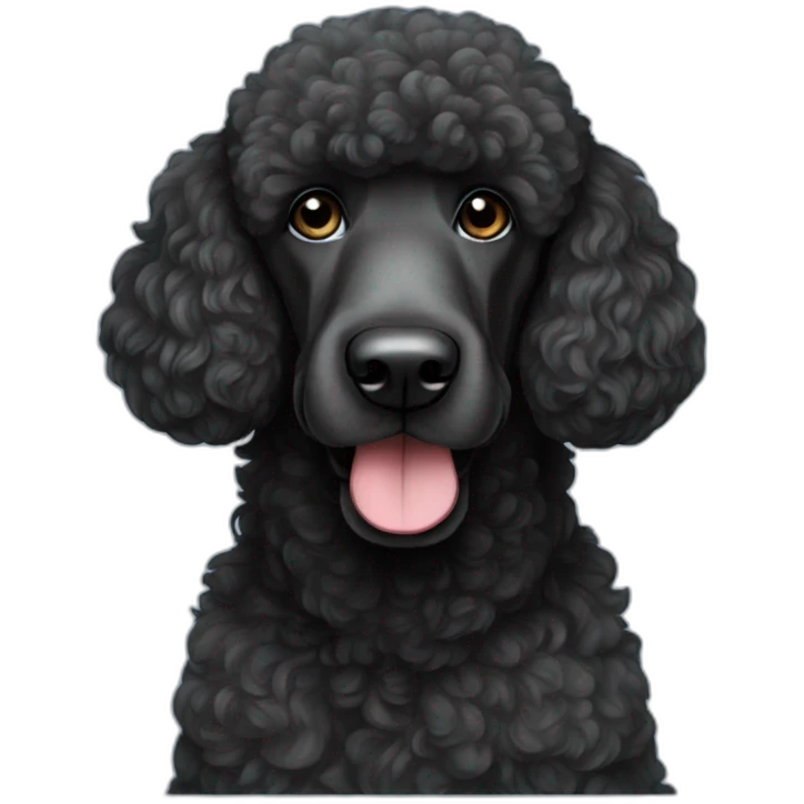 black standard poodle emoji