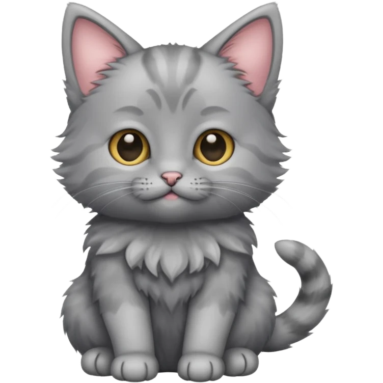 a gray sitting kitten emoji