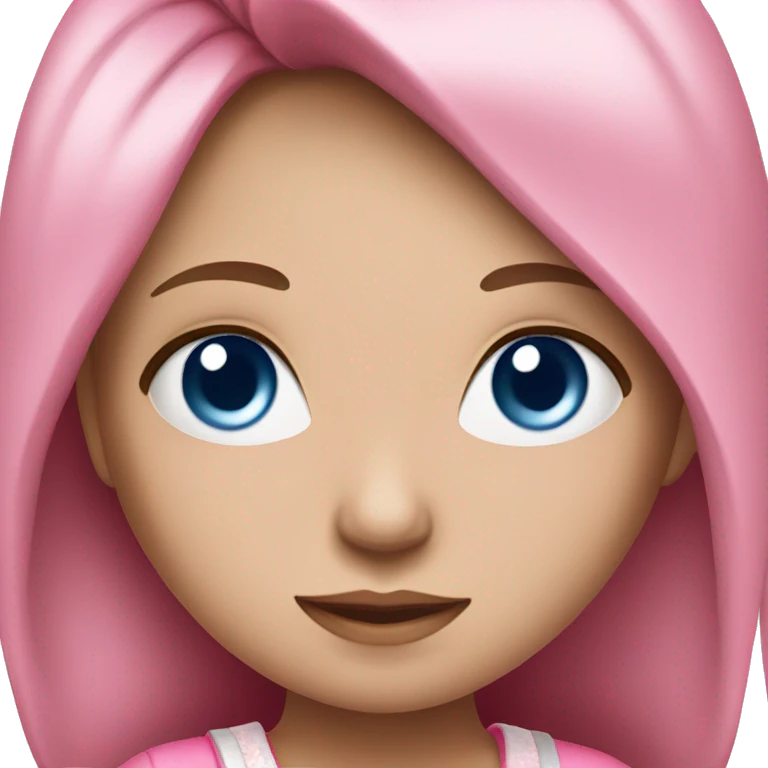 A blue-eyed girl in pink clothes emoji