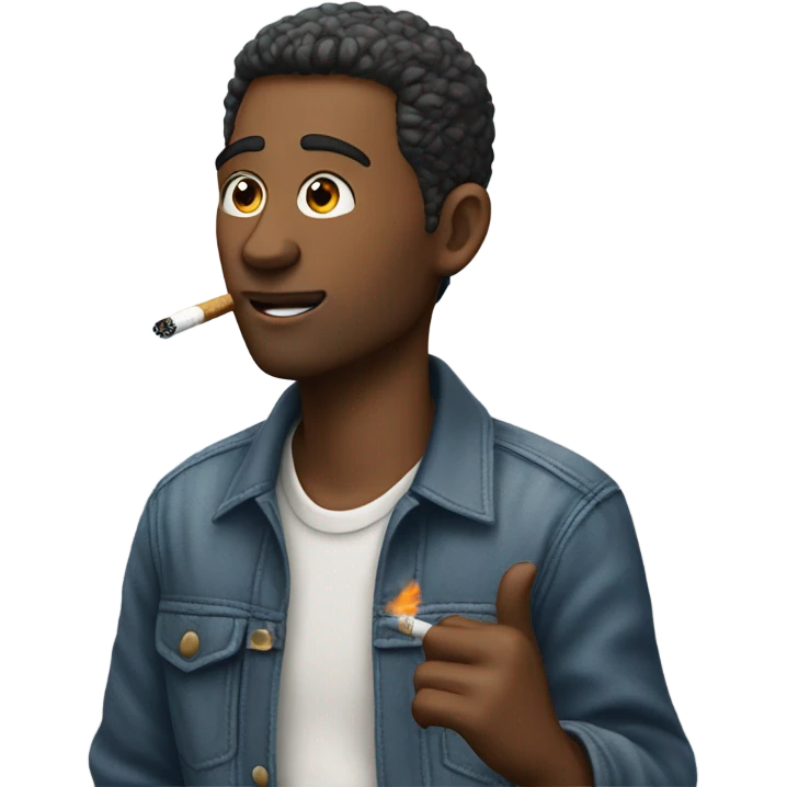 casual male portrait in bar with a cigarette behind one ear  emoji