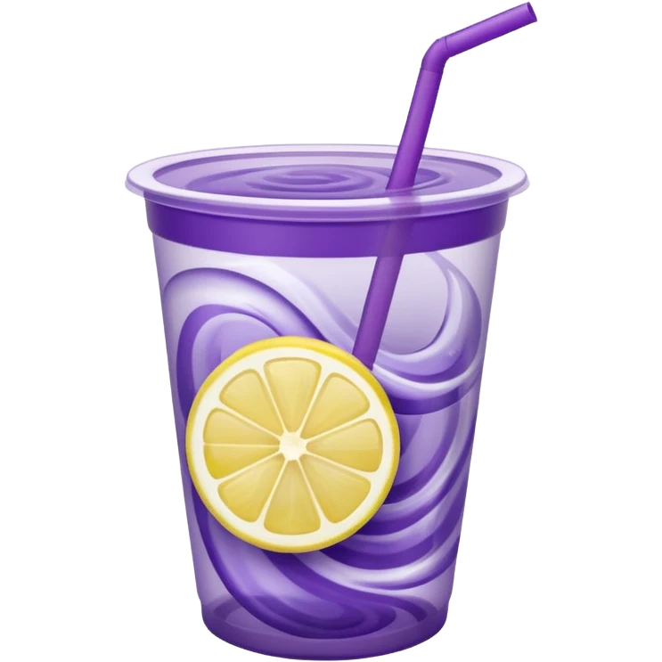 piurple lemonade in a plastic cup emoji