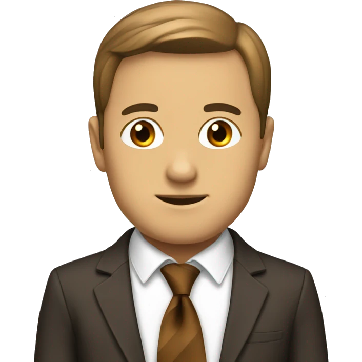 A brown tie  emoji