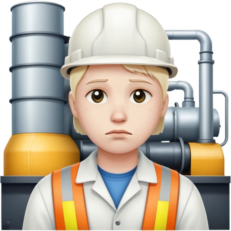 Sad factory worker emoji