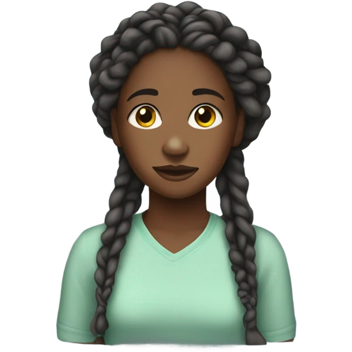 black girl teenager with locs emoji