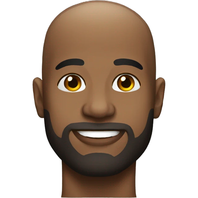 Bald black man muscular  emoji