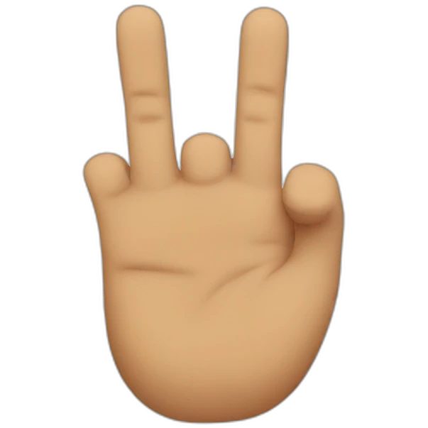 shows 3 fingers emoji