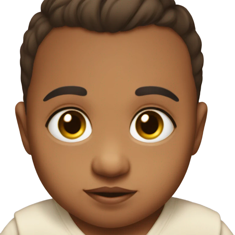 6 month old Indian baby boy with brow hair and brown eyes  emoji