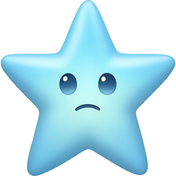 pastel blue star emoji