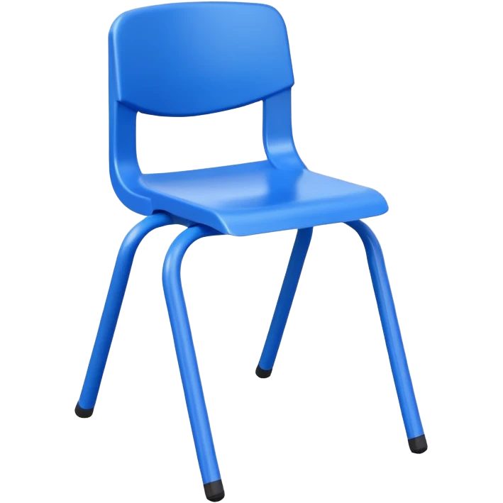fast blue school plastic chair emoji