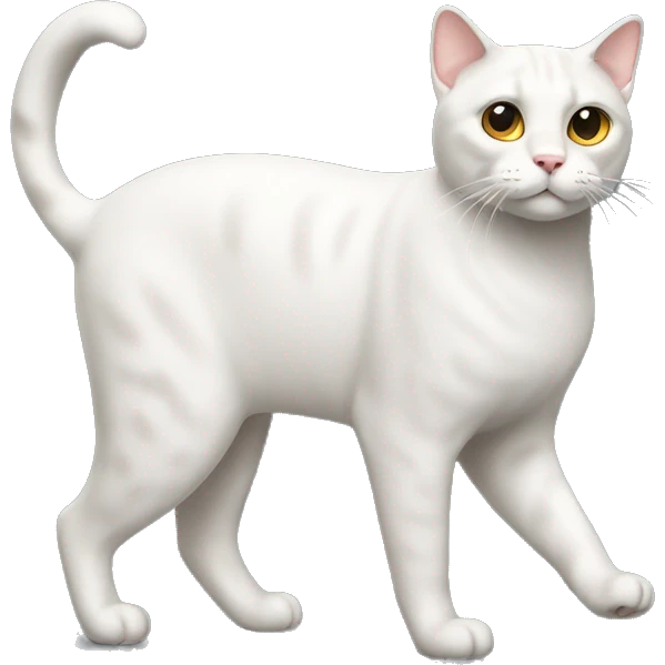 walking cat, full-body emoji
