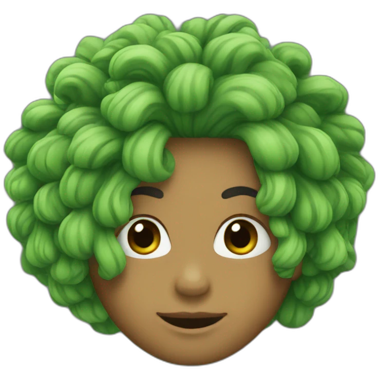 hair nug green emoji