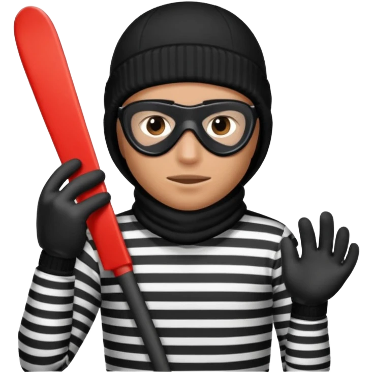 Robber with glouse emoji