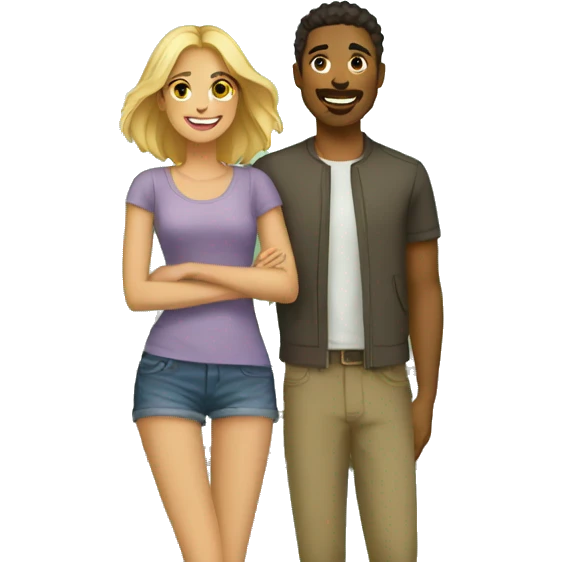 Couple au parc emoji