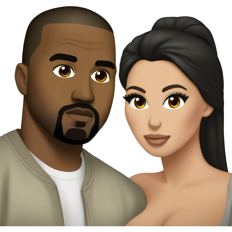Kanye west and Kim karashian emoji
