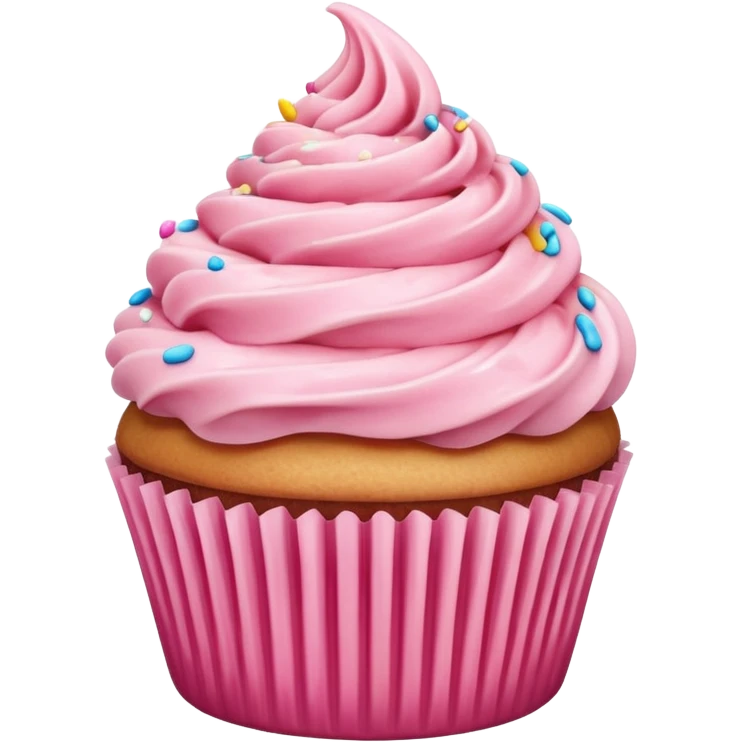 Cupcake with pink icing emoji