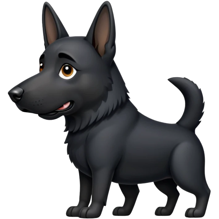 Black German shepherd emoji