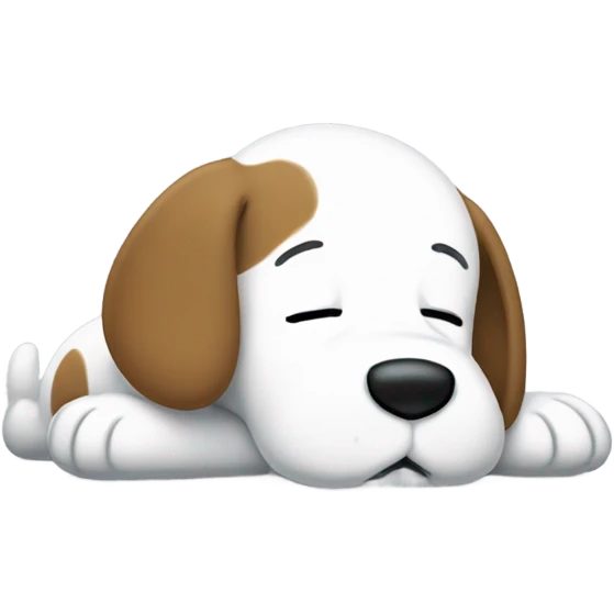snoopy laying flat on his belly while crying into his arms folded over his head emoji