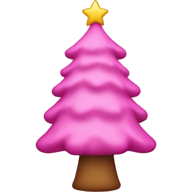 Pink Christmas tree emoji