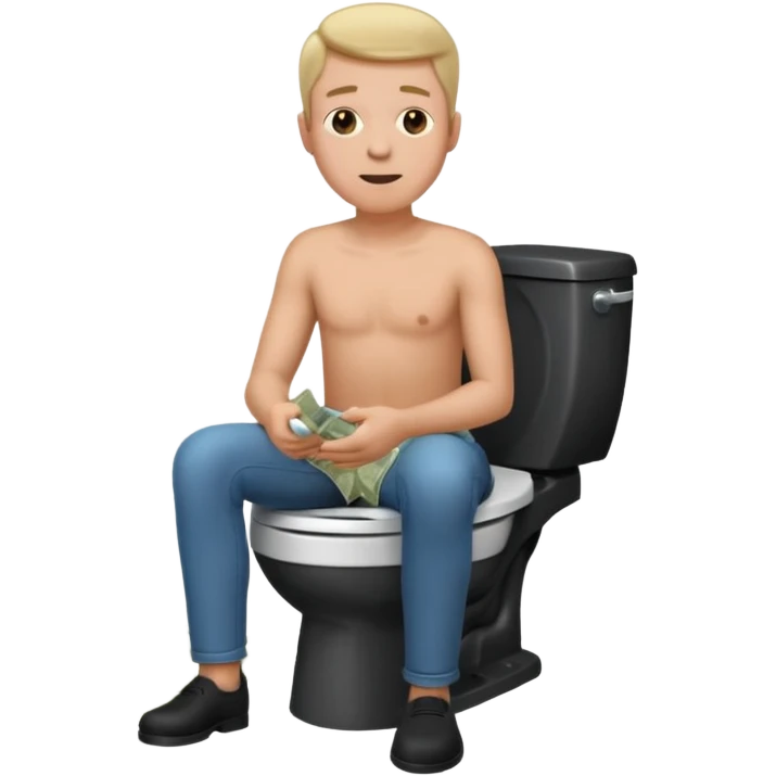 Money man taking a poop emoji