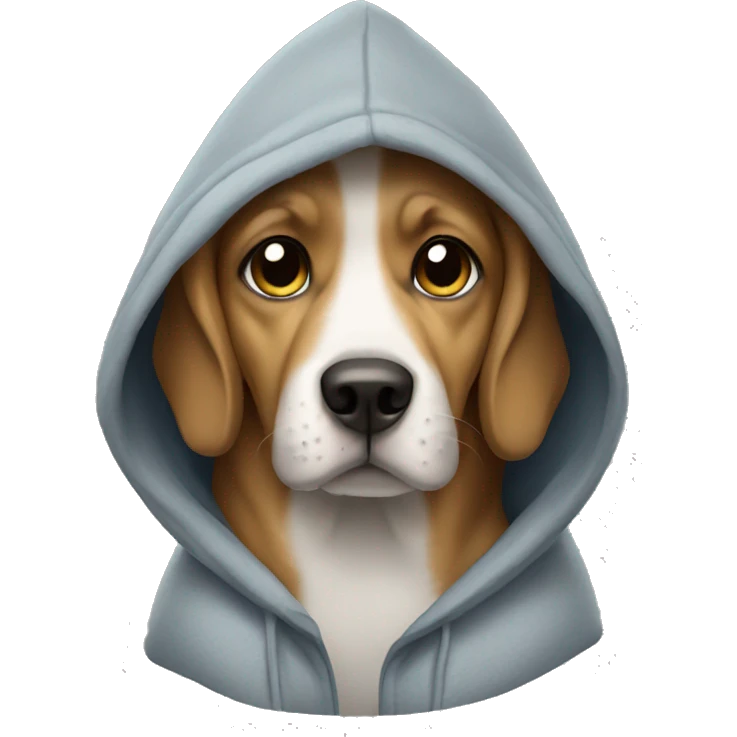 dog wearing a hoodie emoji