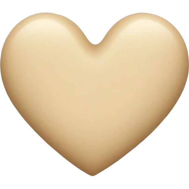 beige heart emoji