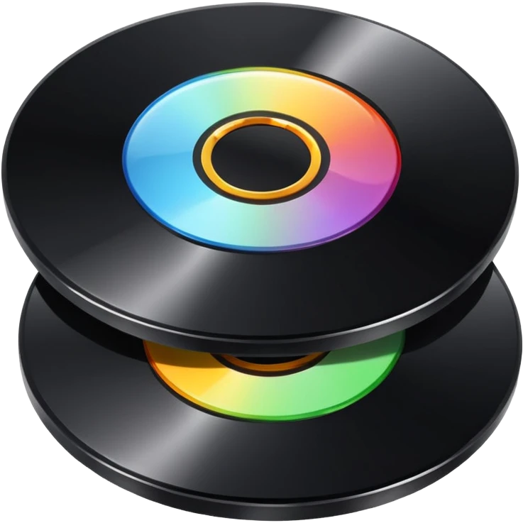 two black computer disk emoji