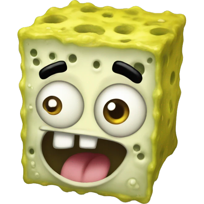 spongebob like an emoji, apple iOS style,  emoji