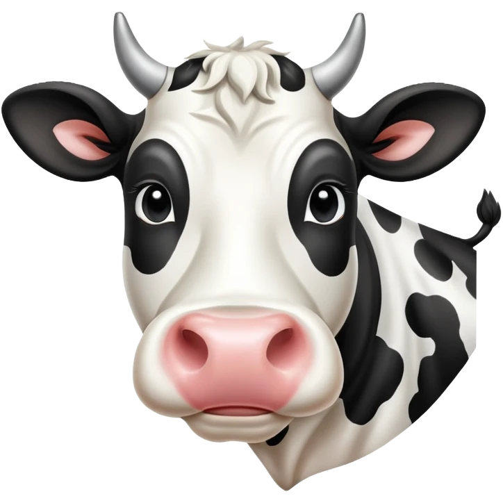 happy spotted dairy cow emoji