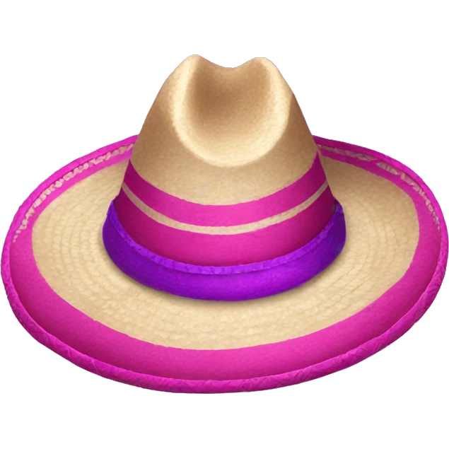 Realistic pink and purple sombrero  emoji