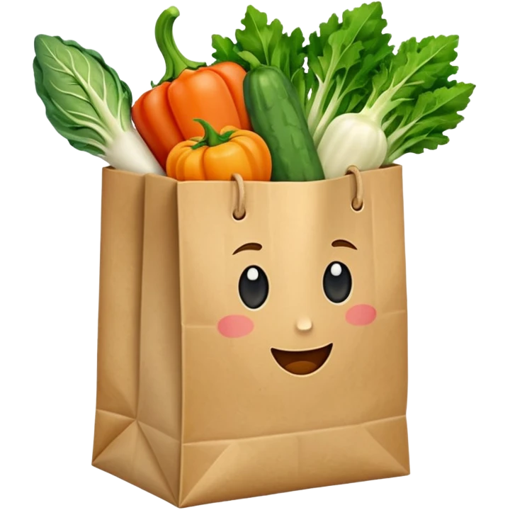 vegetable in paper bag emoji
