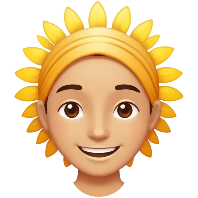 happy person with sunshine and positive vibes emoji