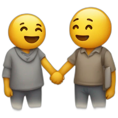 two kindles holding hands emoji