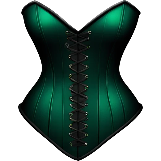 Dark green figure corset emoji