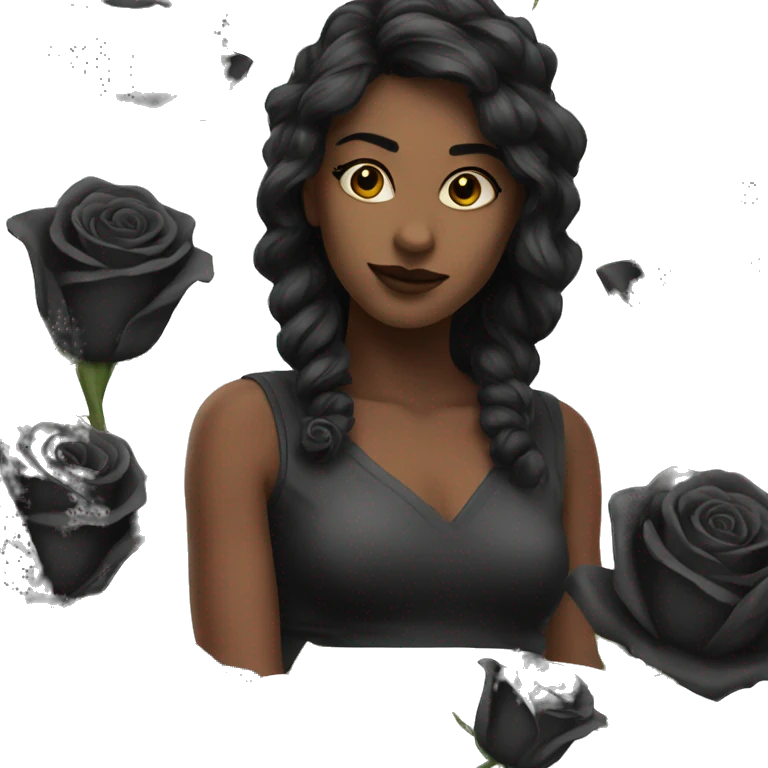 black roses emoji