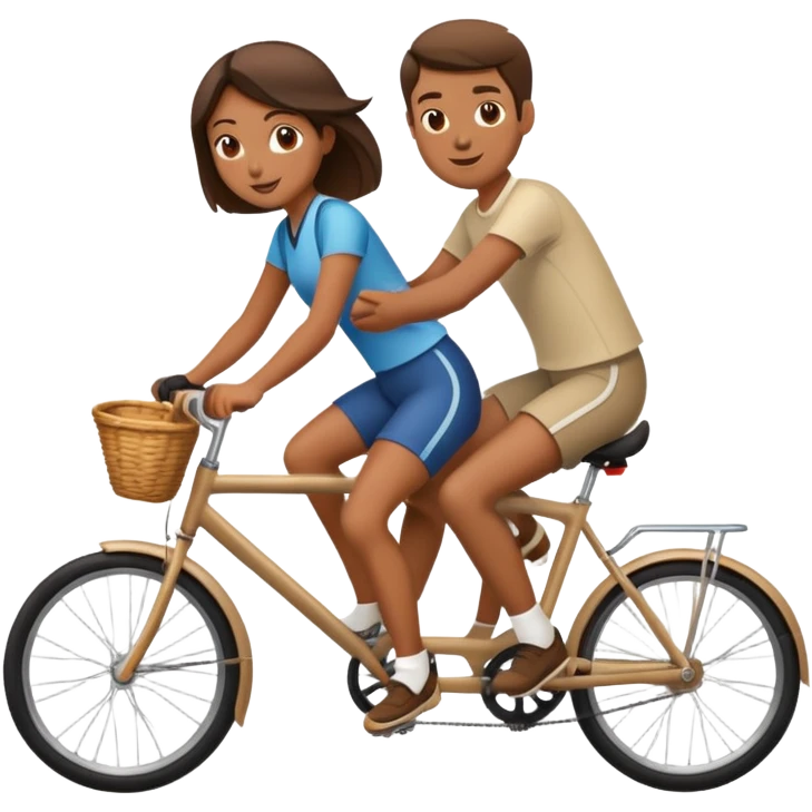 create two people,ride bike, and play game emoji