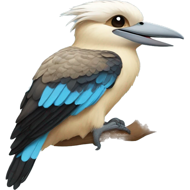 blue winged kookaburra emoji