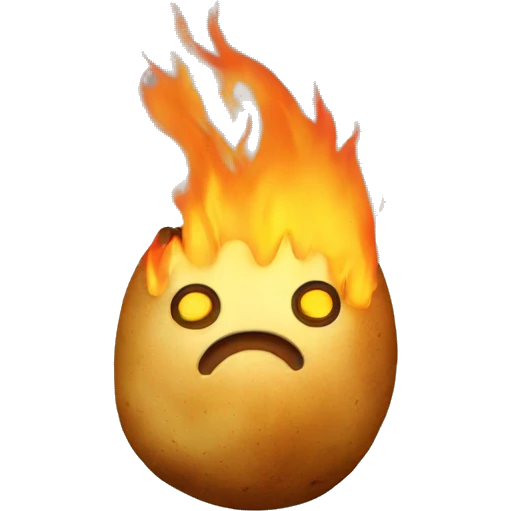 burning potato emoji