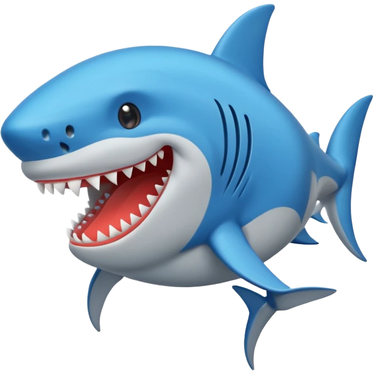 Hazme un emoji de un tiburón con zapatos azules  emoji